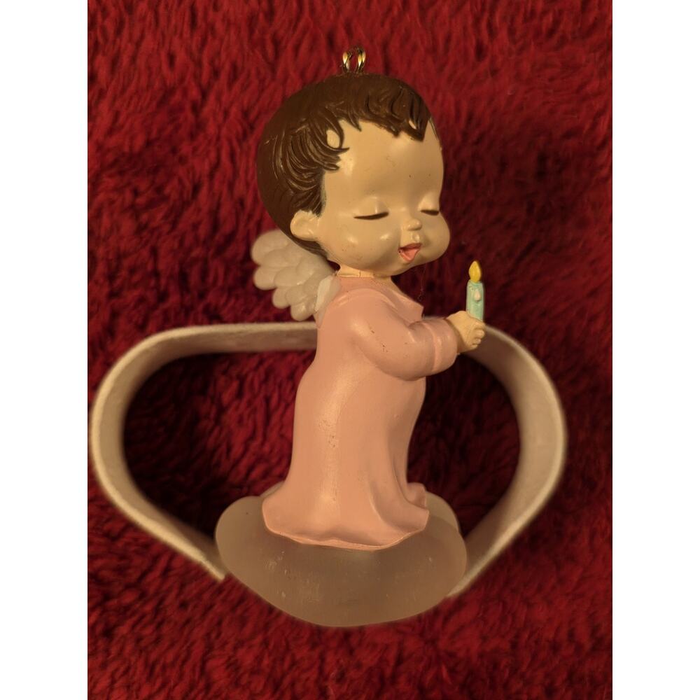 Hallmark Mary’s Angels Rosebud Ornament 1990 #3 in Series w/ Box DAMAGED